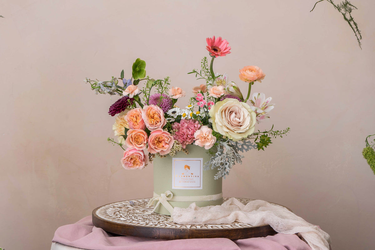 Caja floral – curso corto de diseño de cajas florales de Clementina Flower School (3)