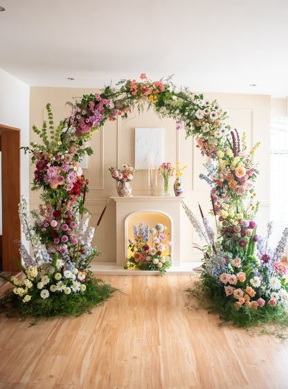 Instalación floral orgánica a gran escala – curso corto de Clementina Flower School (4)