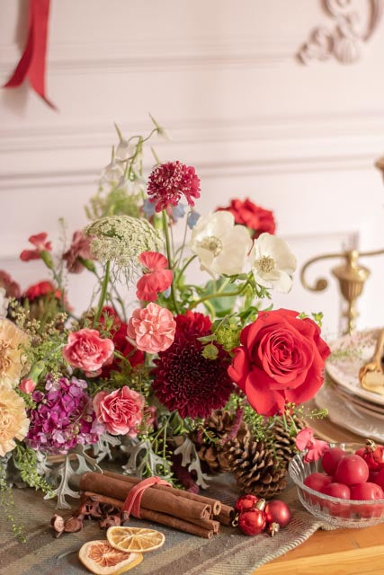 Centro de mesa - Camino mágico de navidad