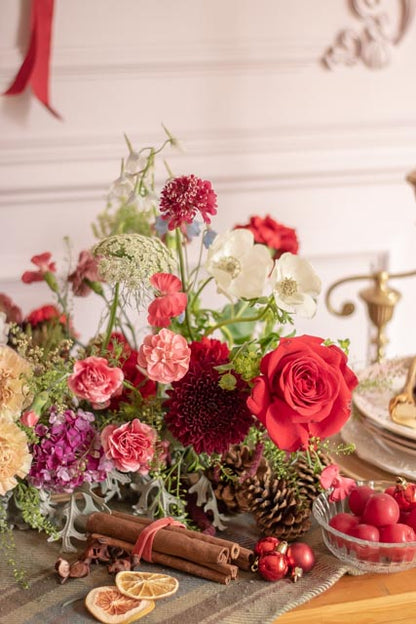 Centro de mesa - Camino mágico de navidad